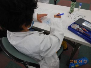 自由に模様を書きました