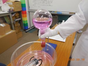 アンモニアによる噴水実験